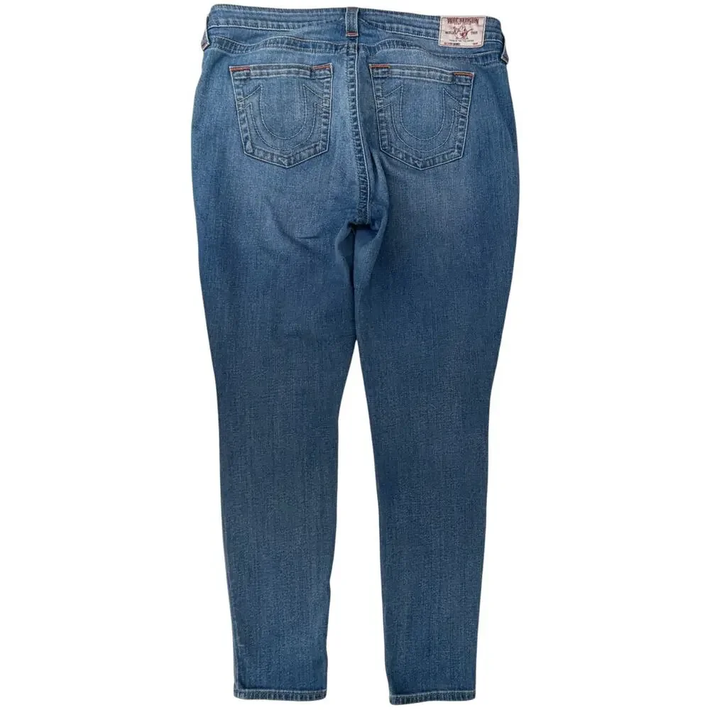 True Religion Jeans Mens 36 Blue Skinny Stretch Denim Pants